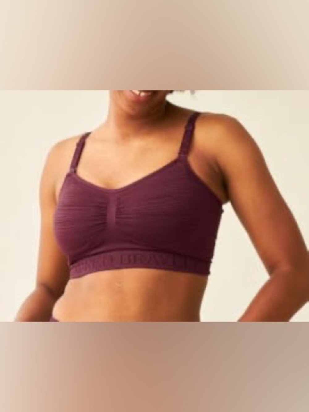 Seamless Nursing Bralette in Deep Burgundy| Kindred Bravely - Picture 2 of 7